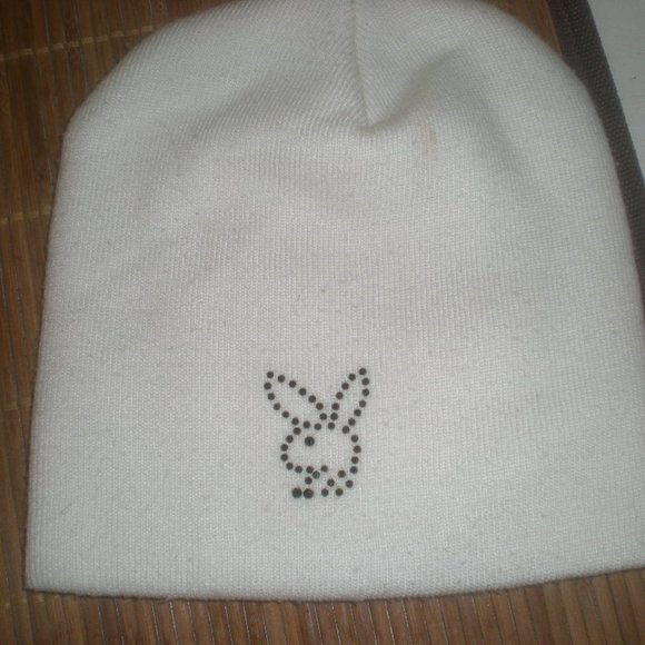 PLAYBOY Accessories Playboy Bunny Beanie Hat Cap White Poshmark
